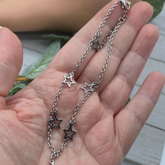 Stars Stainless Steel Anklet - Picture 3 of 4